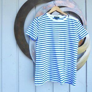 Ralph Lauren Women's Striped Tee with zippered shoulder